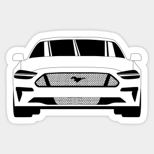 MUSTANG BLACK AND WHITE Sticker